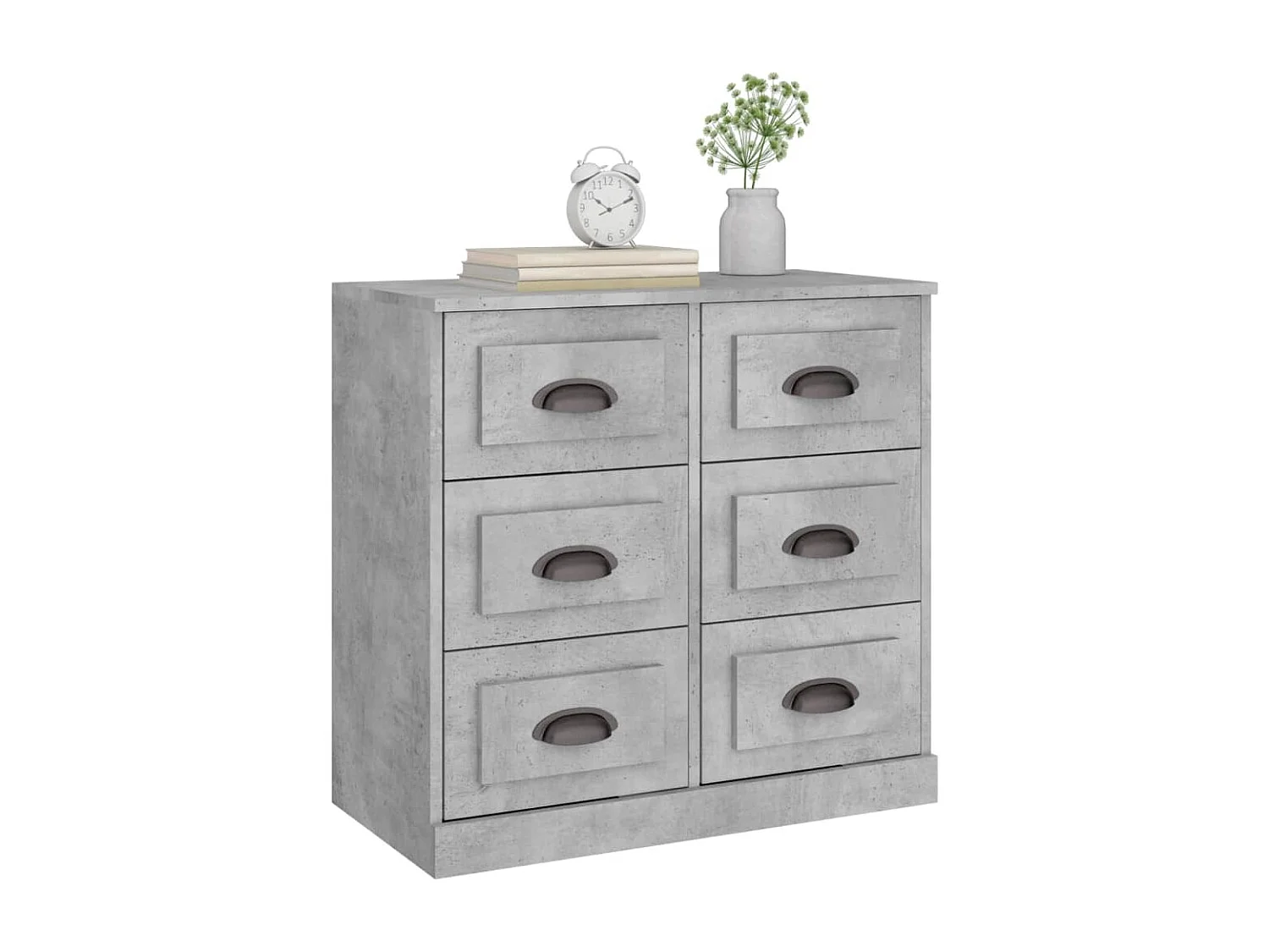 Buffet gris béton 70x35,5x67,5 bois d'ingénierie