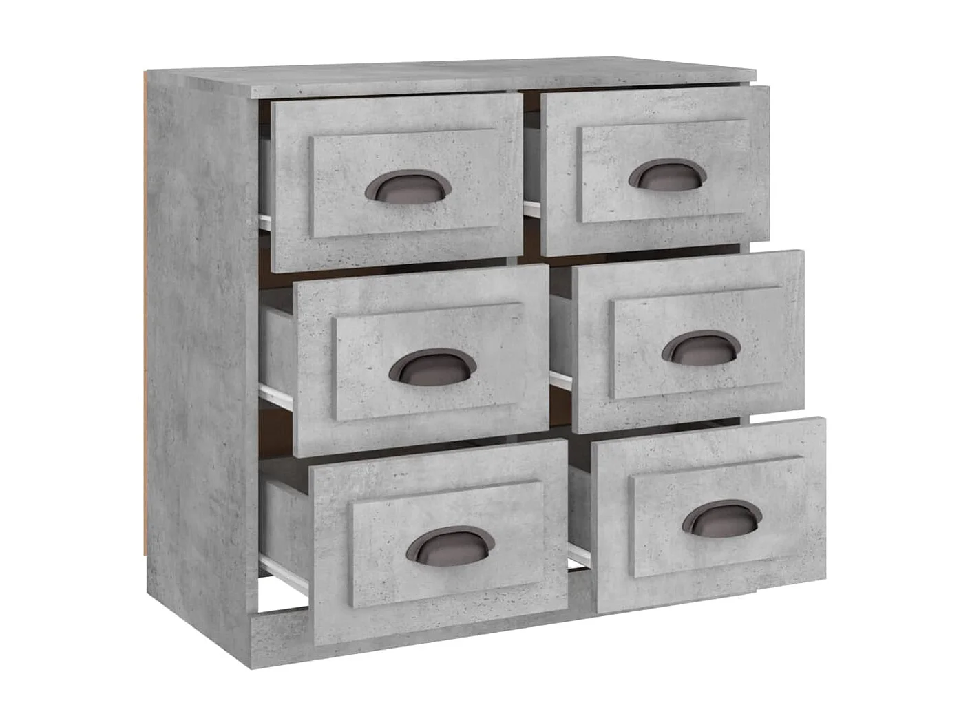 Buffet gris béton 70x35,5x67,5 bois d'ingénierie