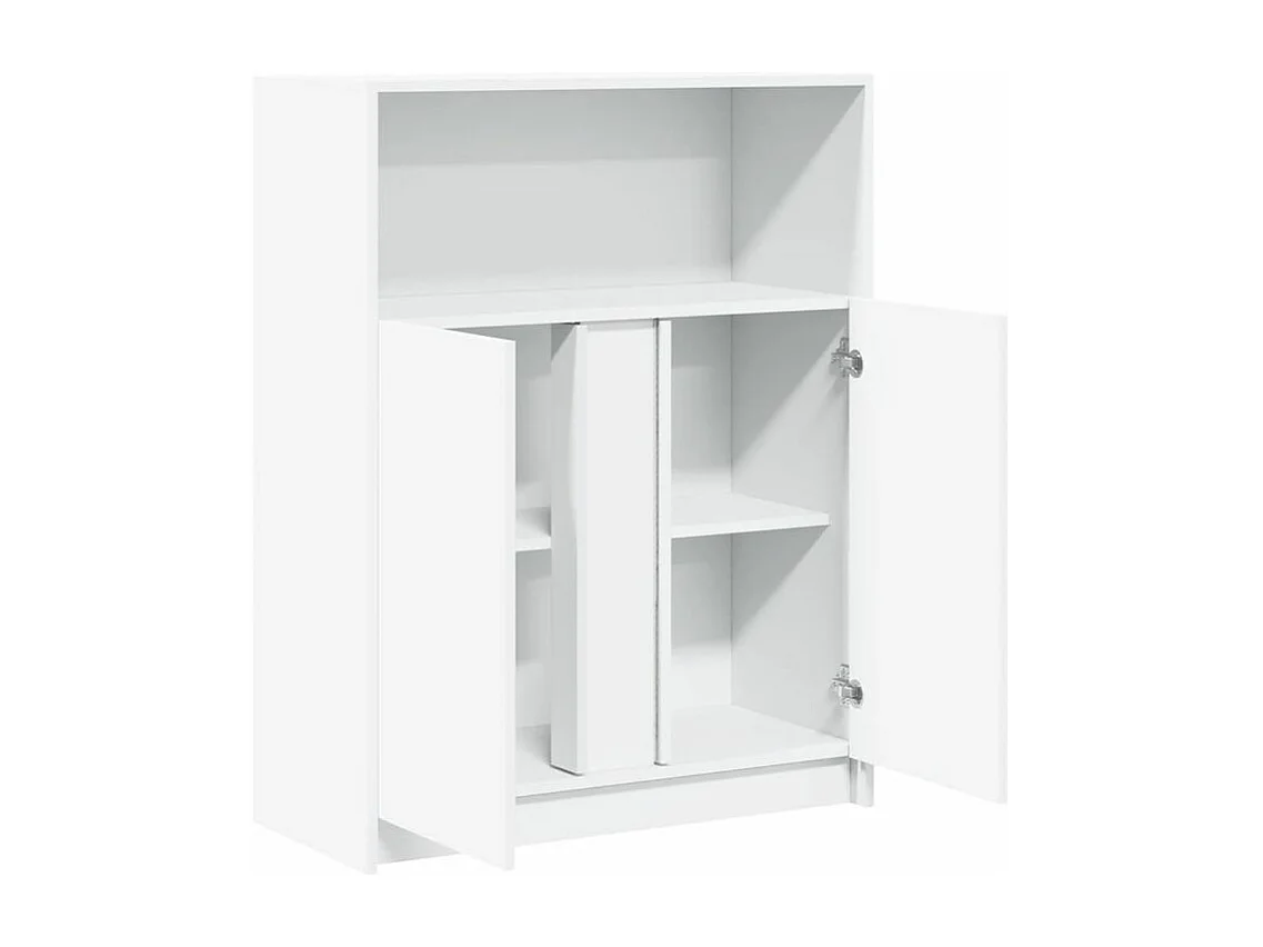 Buffet avec LED blanc 77x34x100 bois d'ingénierie