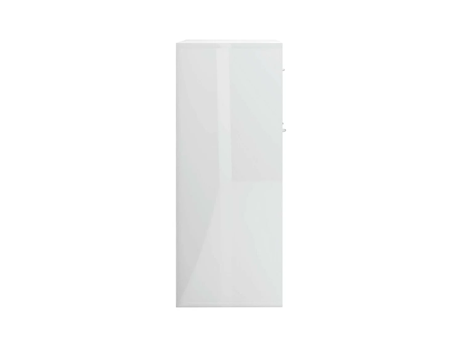 Petit buffet 3 portes et 1 tiroir Homa L 88cm - Gamme intemporelle-Couleur Blanc brillant