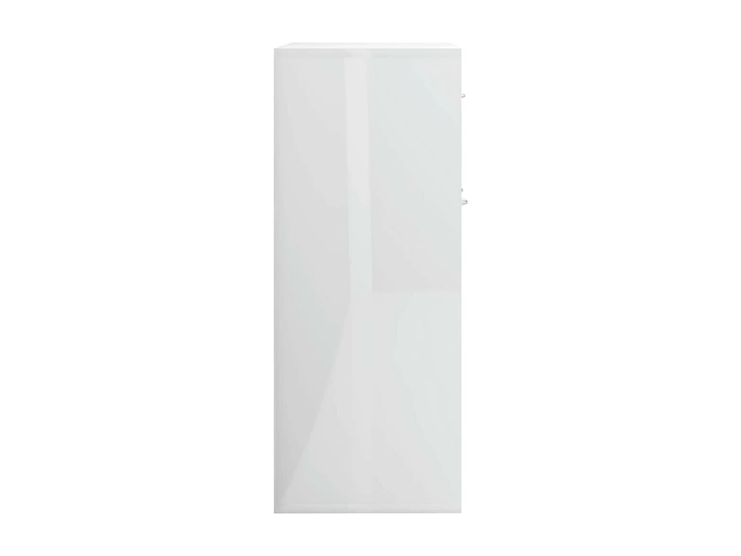 Petit buffet 3 portes et 1 tiroir Homa L 88cm - Gamme intemporelle-Couleur Blanc brillant
