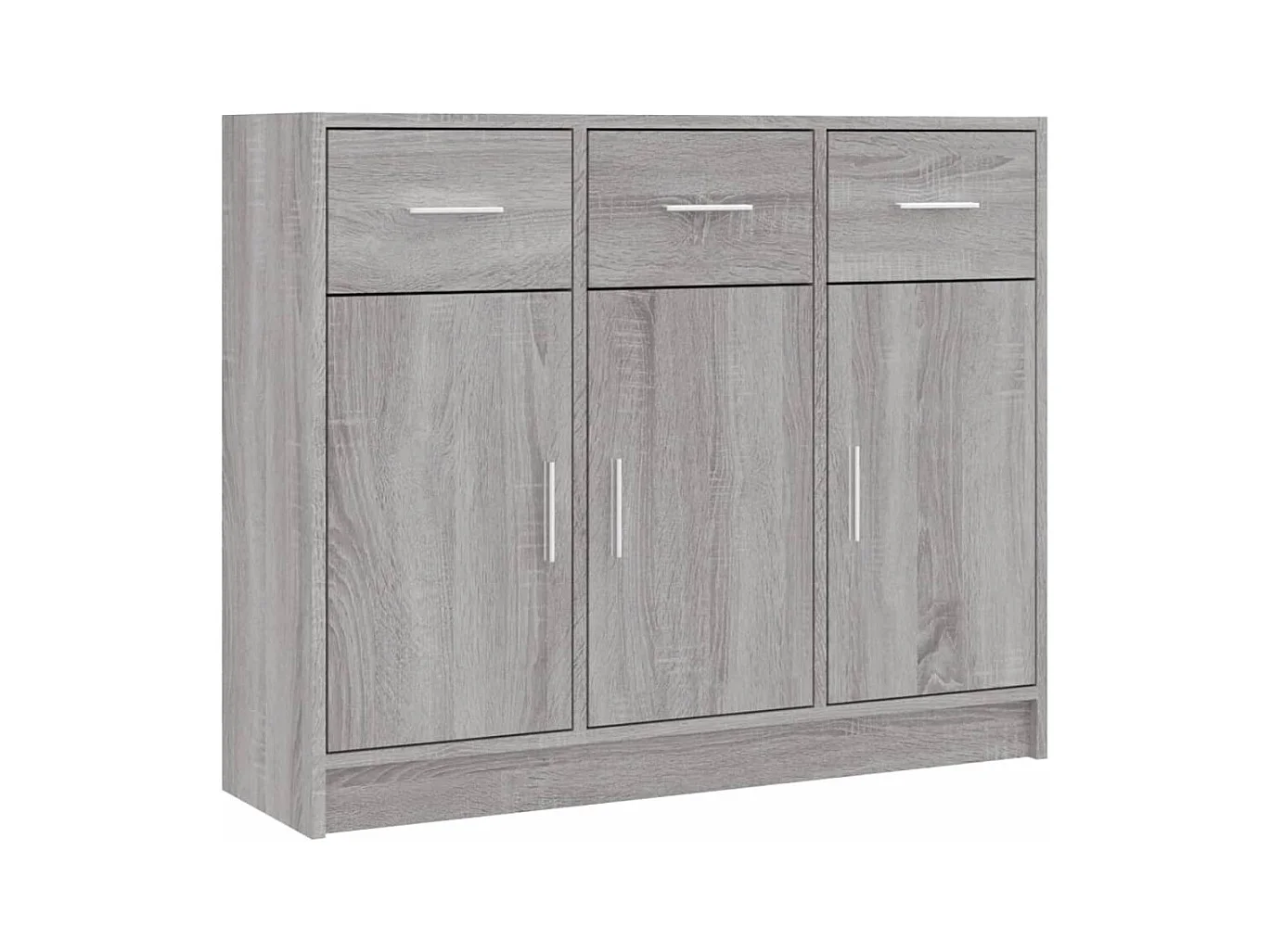 Buffet sonoma gris 91x28x75 bois d'ingénierie