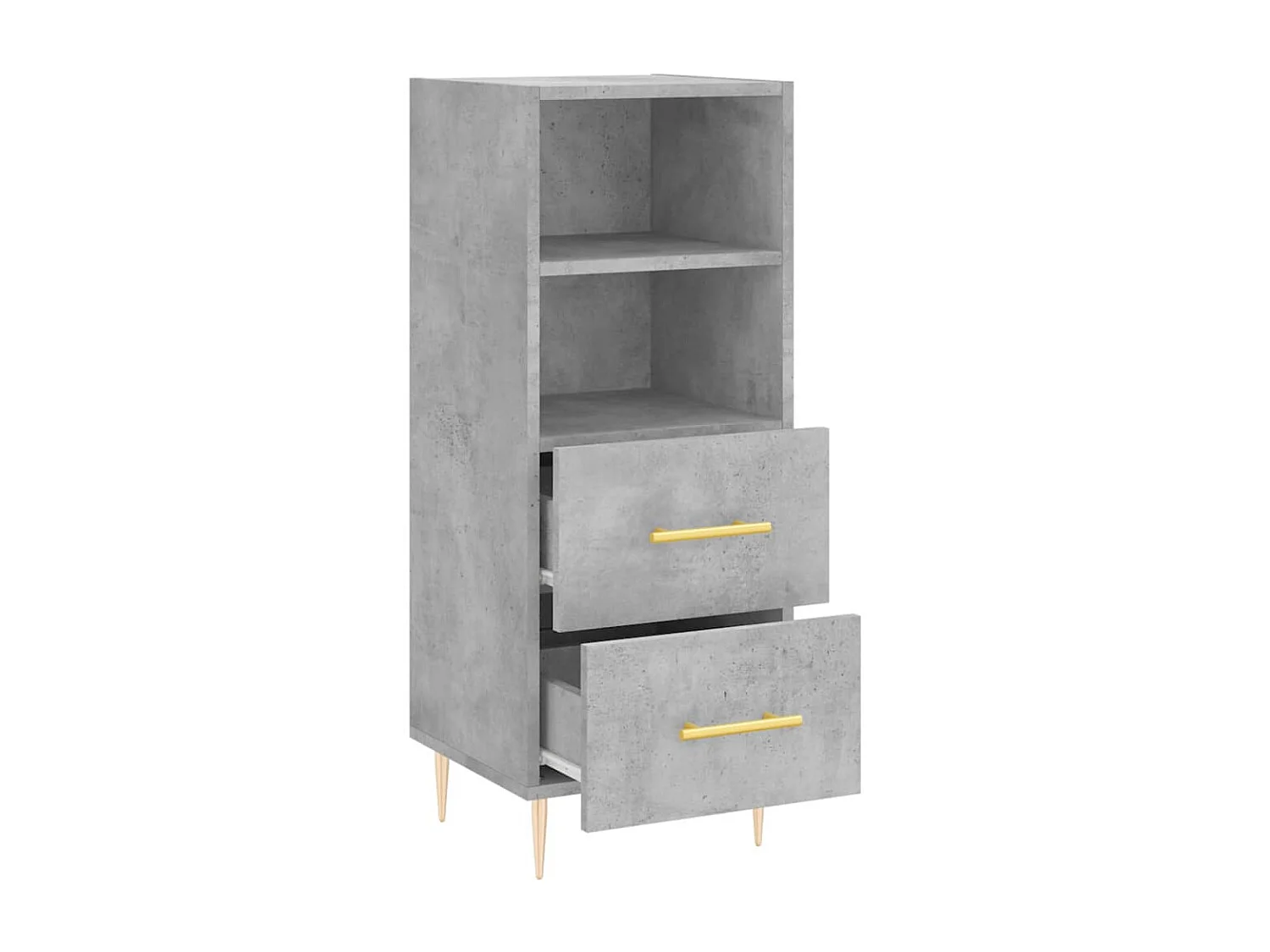 Buffet Gris béton 34,5x34x90 Bois d'ingénierie