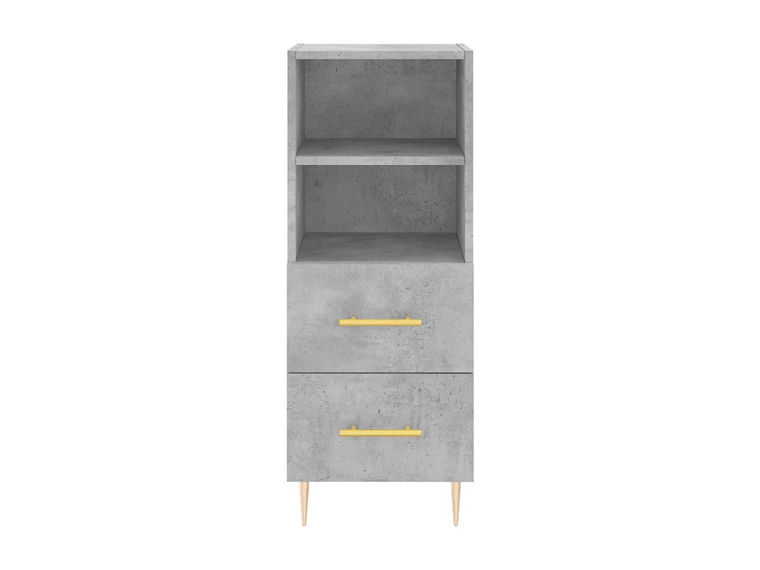 Buffet Gris béton 34,5x34x90 Bois d'ingénierie