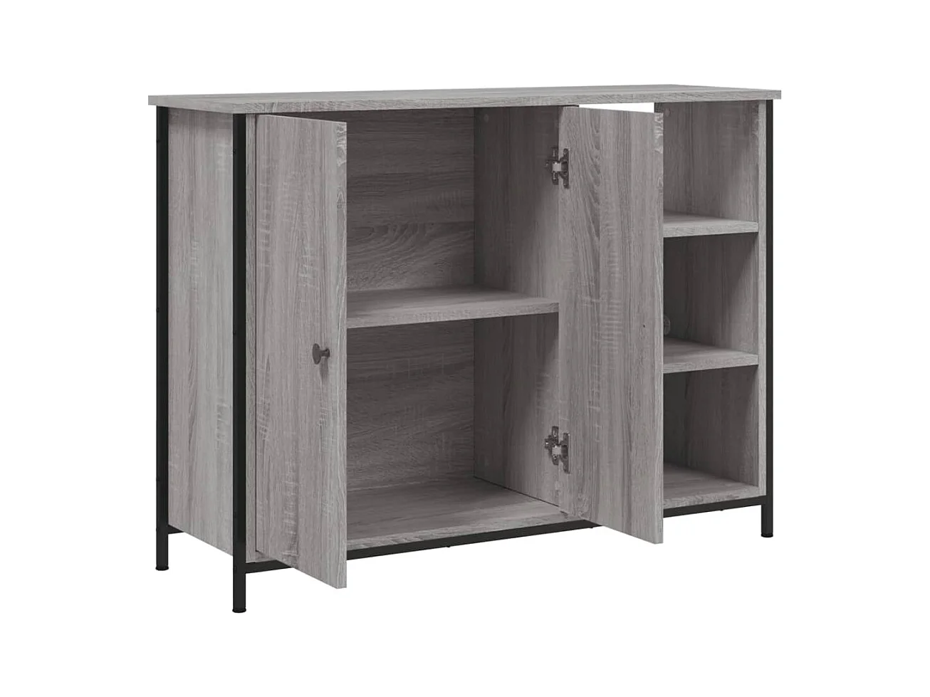 Buffet sonoma gris 100x33x75 bois d'ingénierie