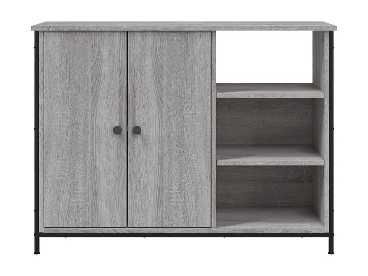 Buffet sonoma gris 100x33x75 bois d'ingénierie