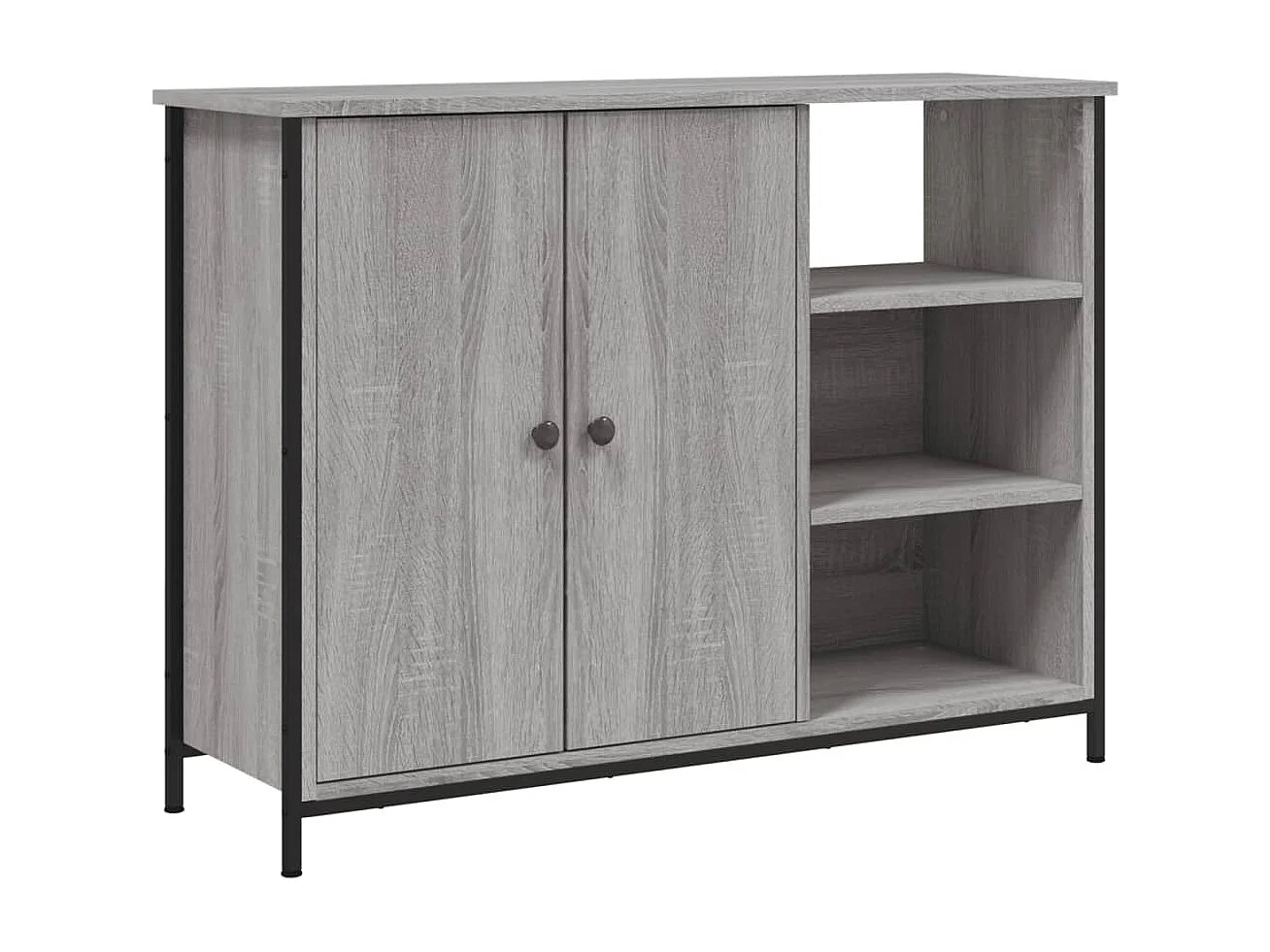 Buffet sonoma gris 100x33x75 bois d'ingénierie