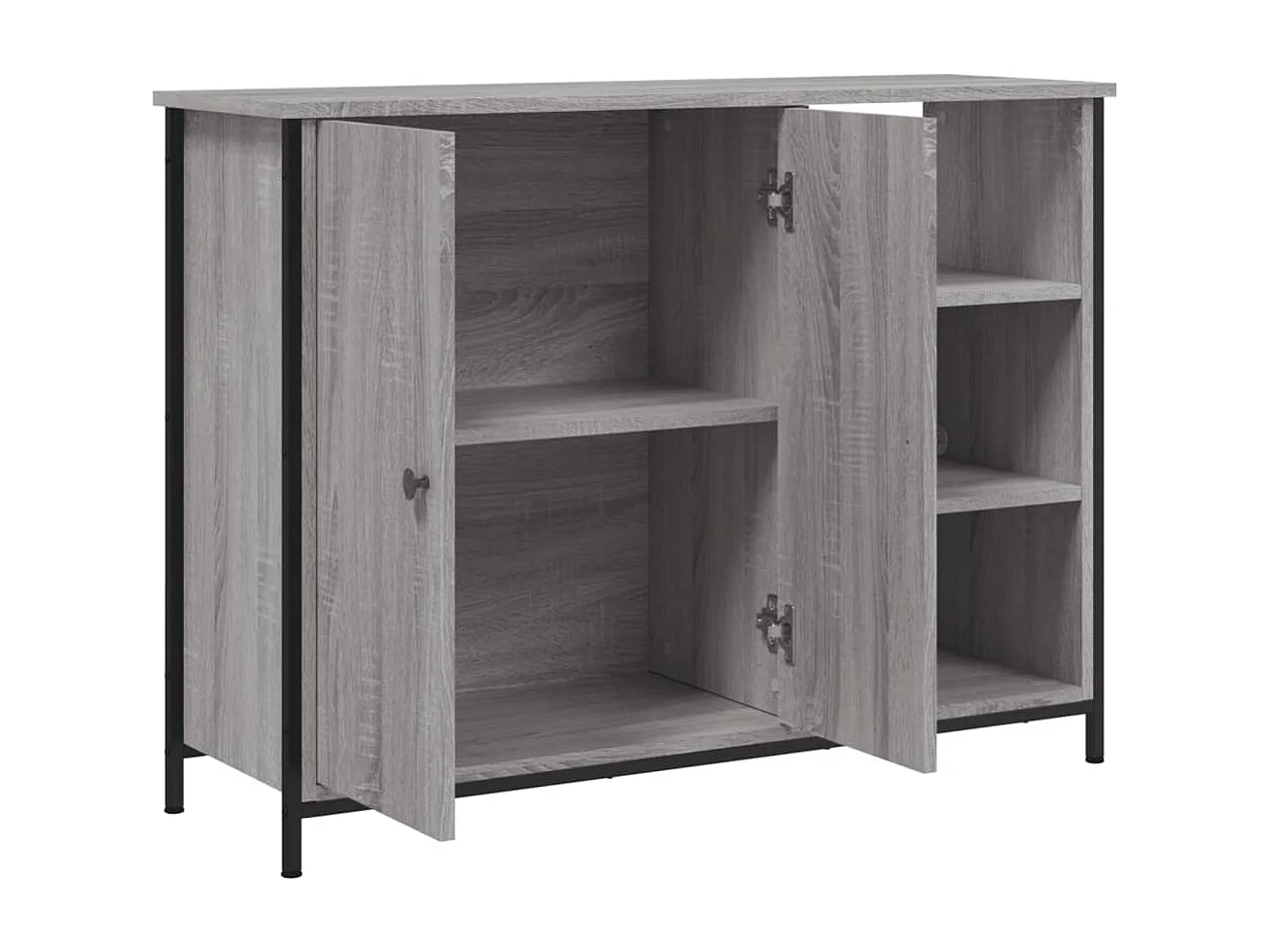 Buffet sonoma gris 100x33x75 bois d'ingénierie