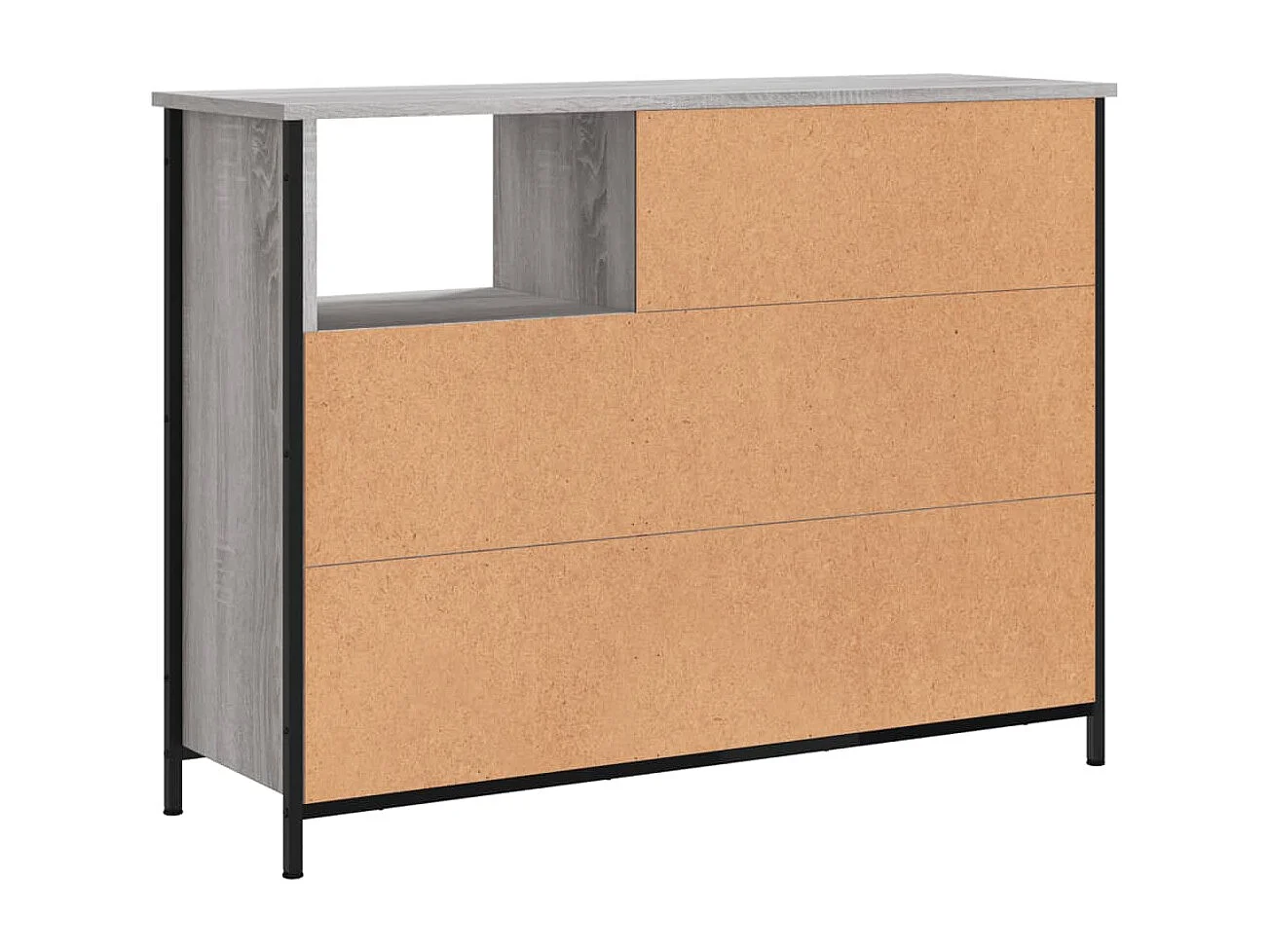 Buffet sonoma gris 100x33x75 bois d'ingénierie