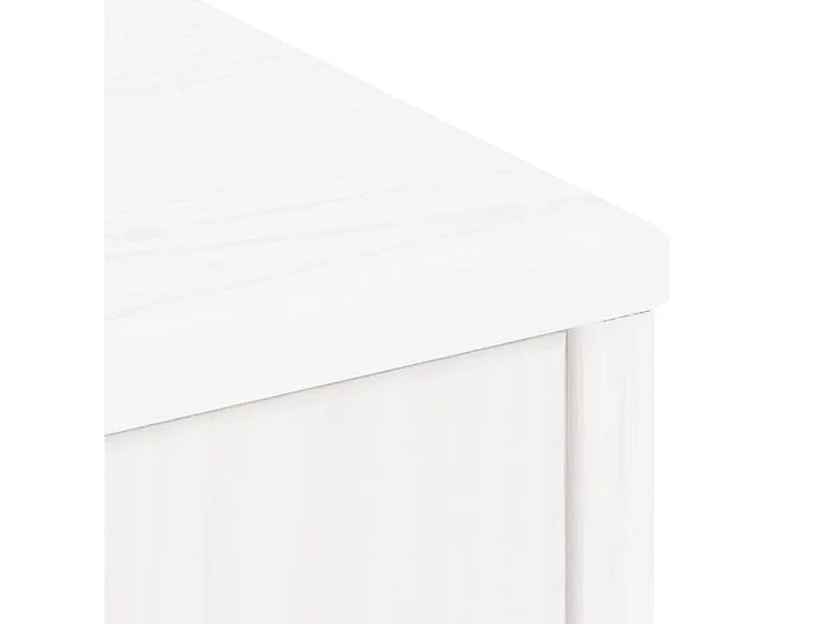 Armoire latérale tiroirs ODDA blanc 40x24x79 bois massif pin