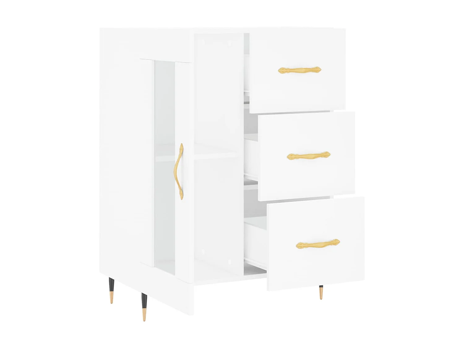 Buffet blanc 69,5x34x90 bois d'ingénierie