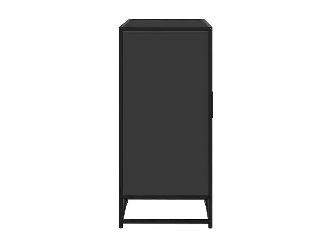 Buffet noir 92x35x76 bois d’ingénierie