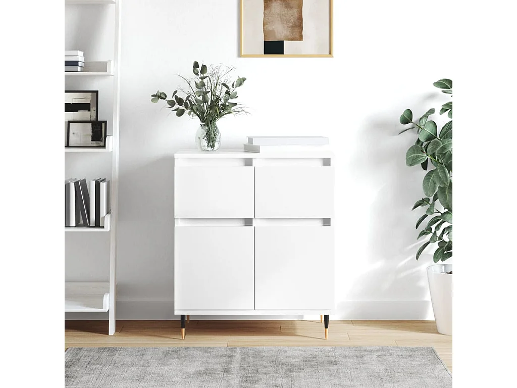 Buffet Blanc 60x35x70 Bois d'ingénierie