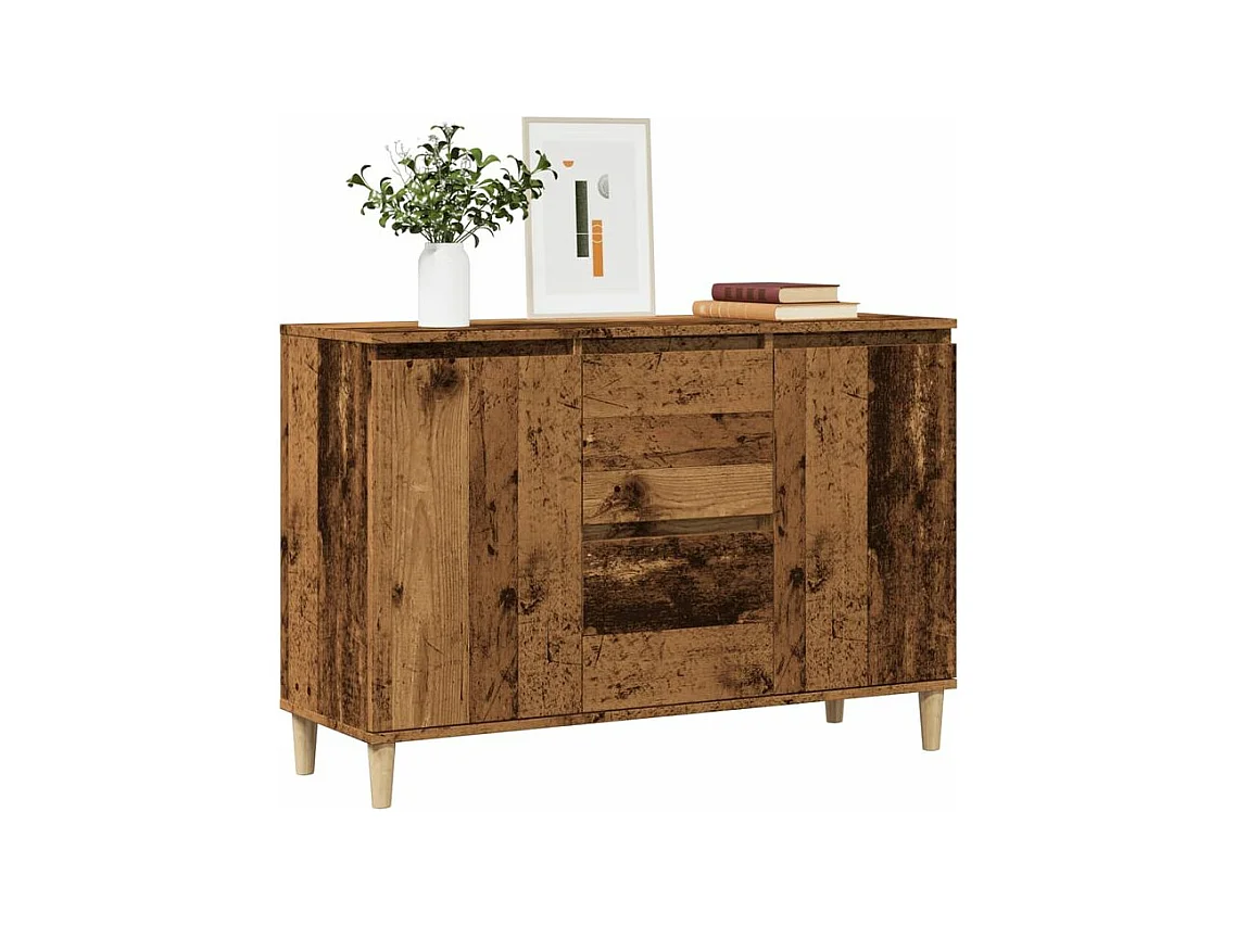 Buffet vieux bois 102x35x70 bois d'ingénierie
