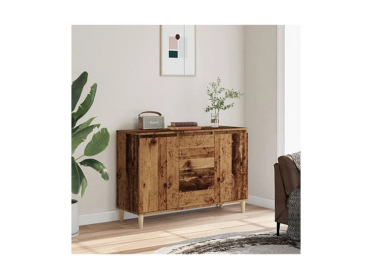 Buffet vieux bois 102x35x70 bois d'ingénierie