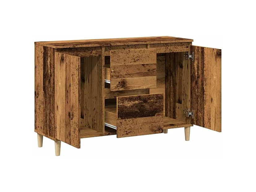 Buffet vieux bois 102x35x70 bois d'ingénierie