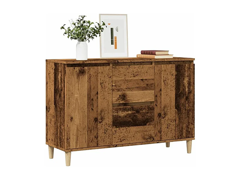 Buffet vieux bois 102x35x70 bois d'ingénierie