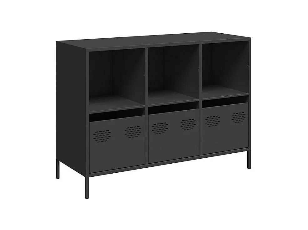 Buffet noir 101,5x39x73,5 acier laminé à froid