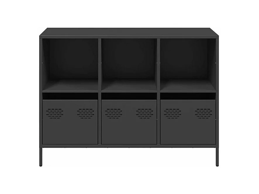 Buffet noir 101,5x39x73,5 acier laminé à froid