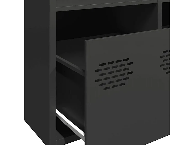 Buffet noir 101,5x39x73,5 acier laminé à froid