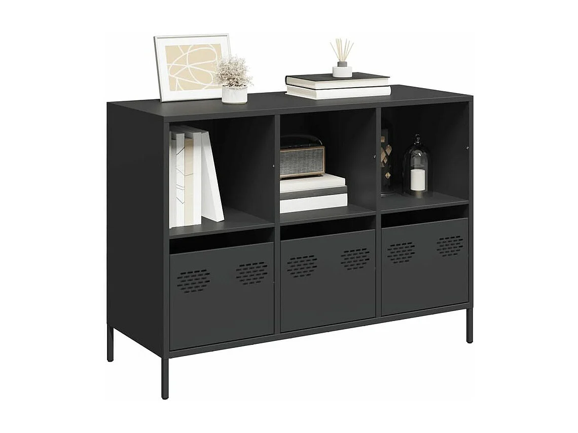 Buffet noir 101,5x39x73,5 acier laminé à froid