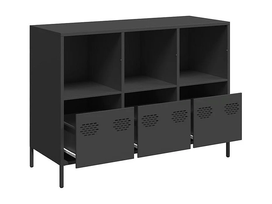 Buffet noir 101,5x39x73,5 acier laminé à froid