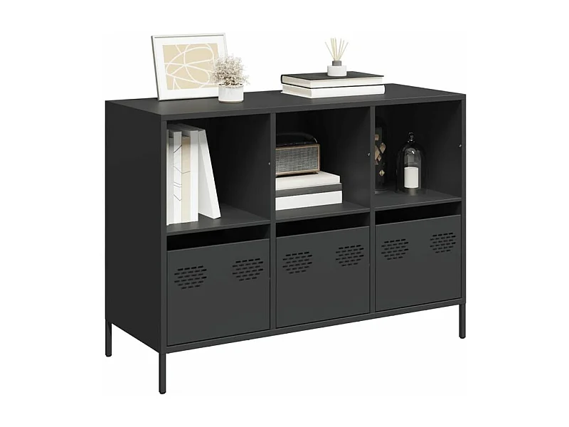 Buffet noir 101,5x39x73,5 acier laminé à froid