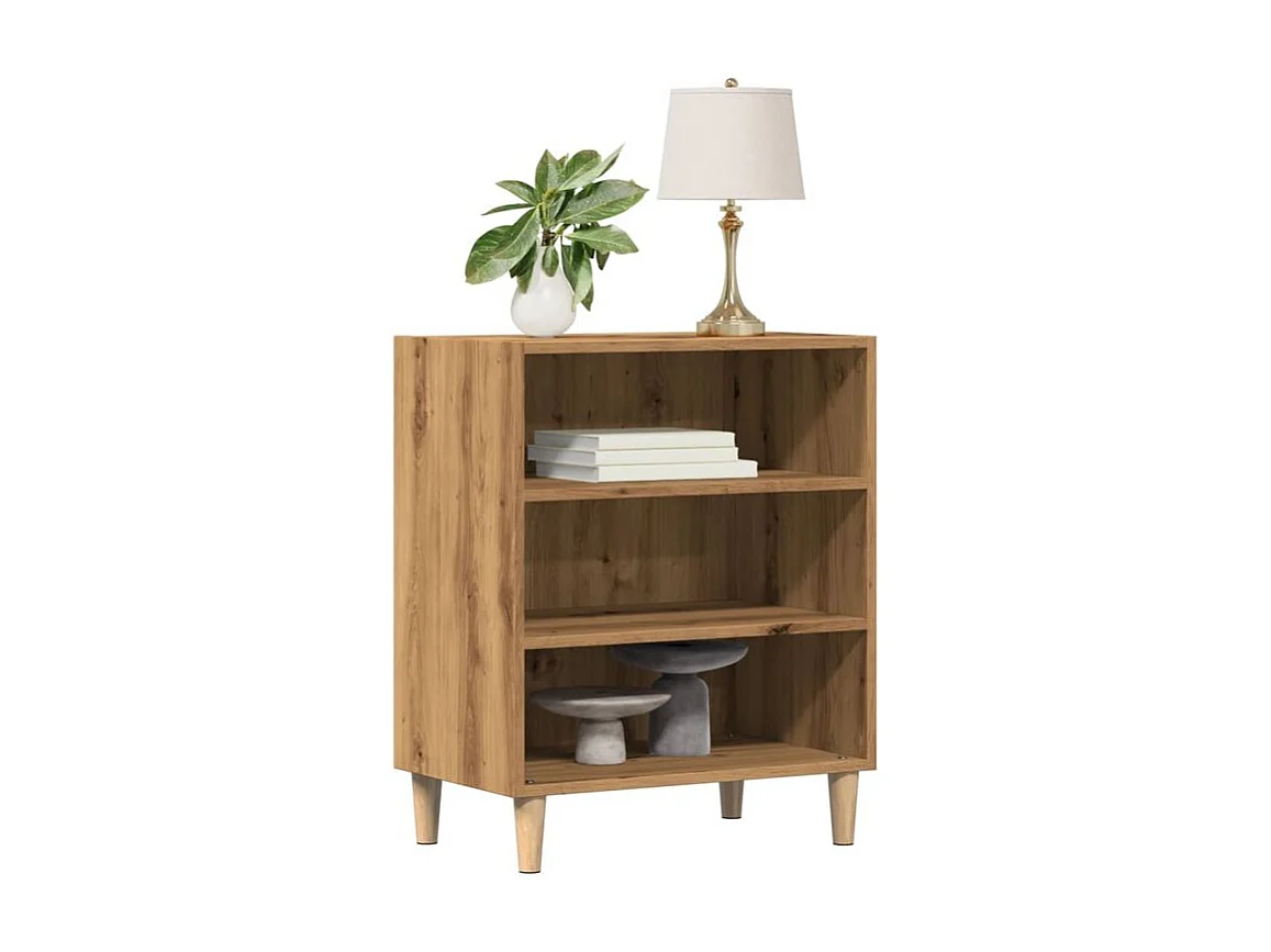 Buffet chêne artisanal 57x35x75 bois d'ingénierie