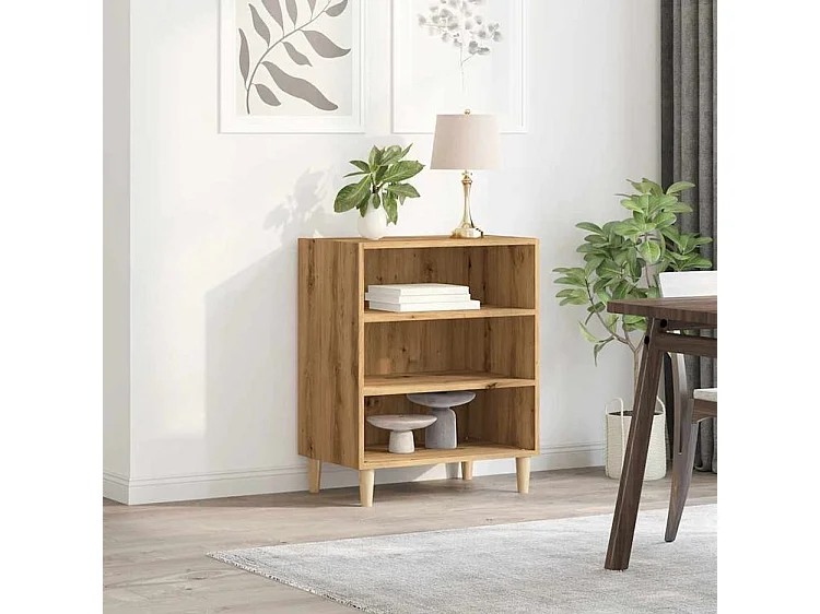 Buffet chêne artisanal 57x35x75 bois d'ingénierie