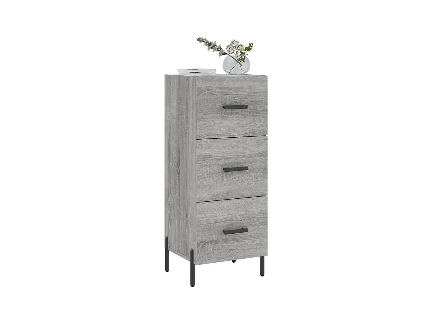 Buffet Sonoma gris 34,5x34x90 Bois d'ingénierie