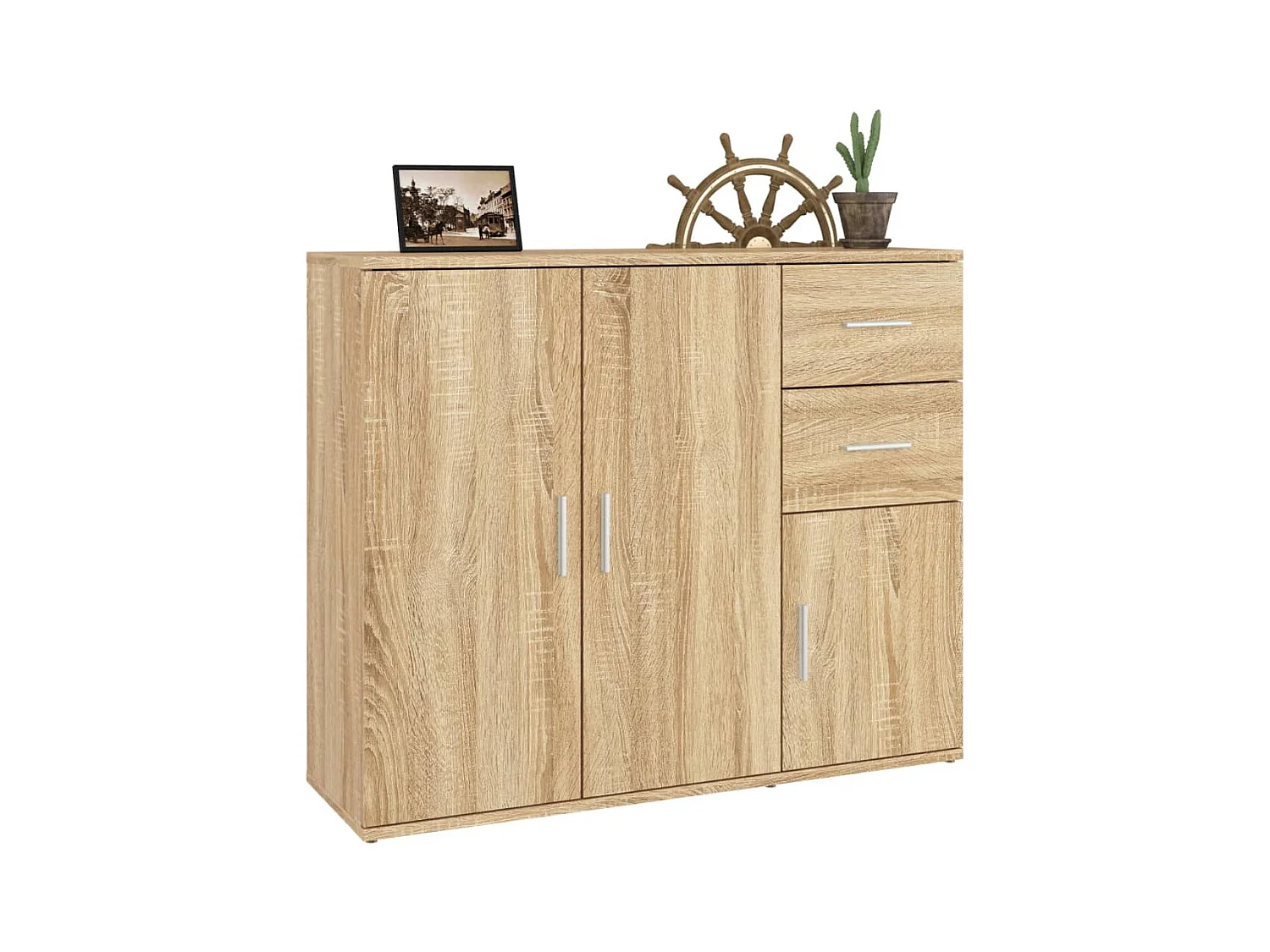 Buffet Chêne sonoma 91x29,5x75 Bois d'ingénierie