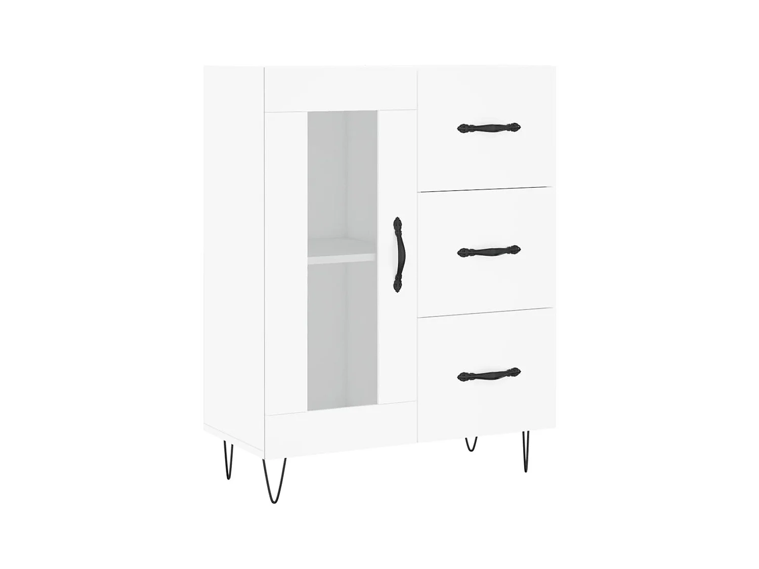 Buffet blanc 69,5x34x90 bois d'ingénierie