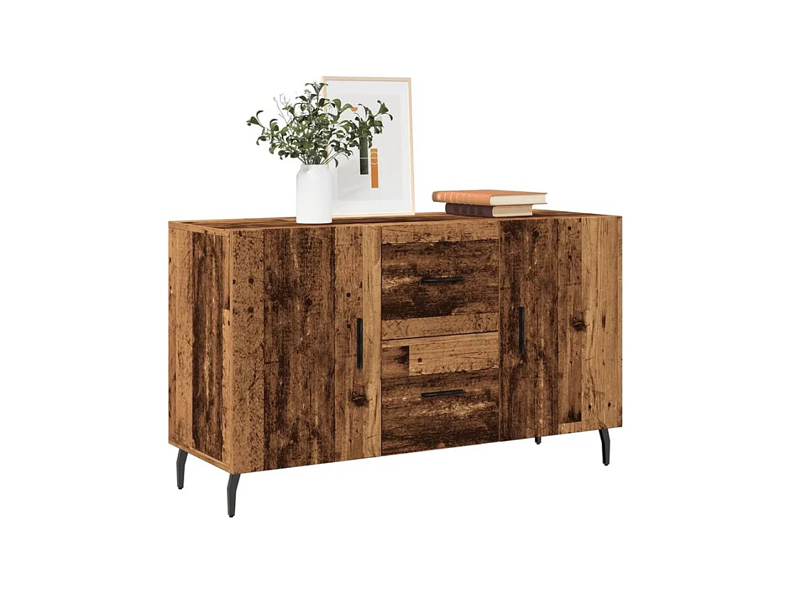 Buffet vieux bois 100x36x60 bois d'ingénierie