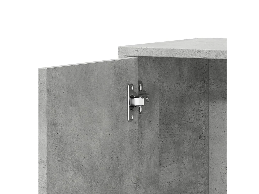 Buffet gris béton 60x31x70 bois d'ingénierie