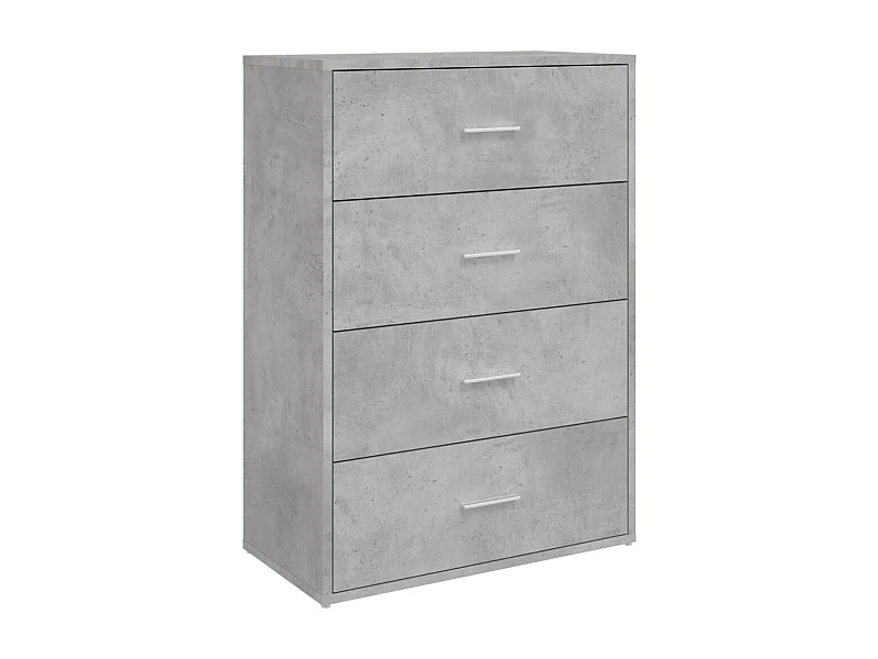 Buffet gris béton 60x31x84 bois d'ingénierie