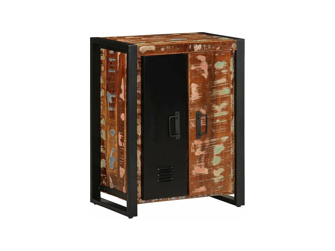 Buffet multicolore 55x35x70 bois massif récupération