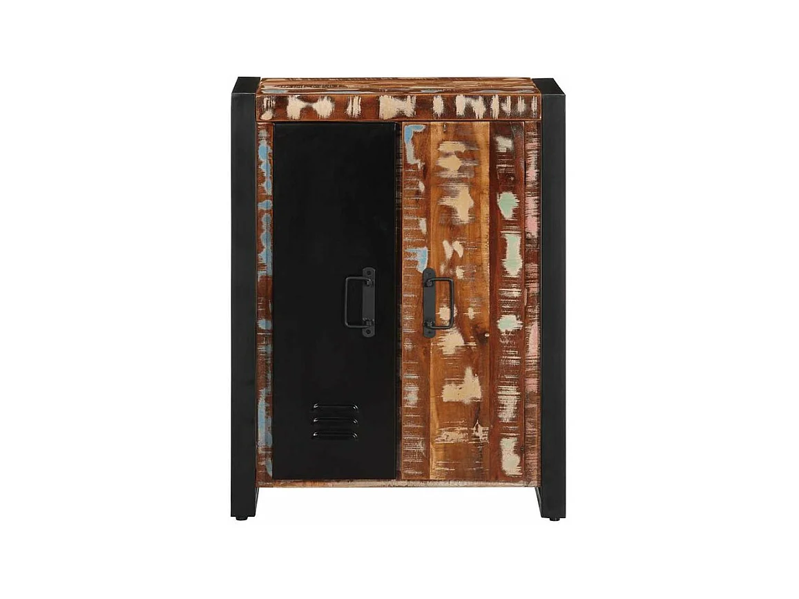 Buffet multicolore 55x35x70 bois massif récupération