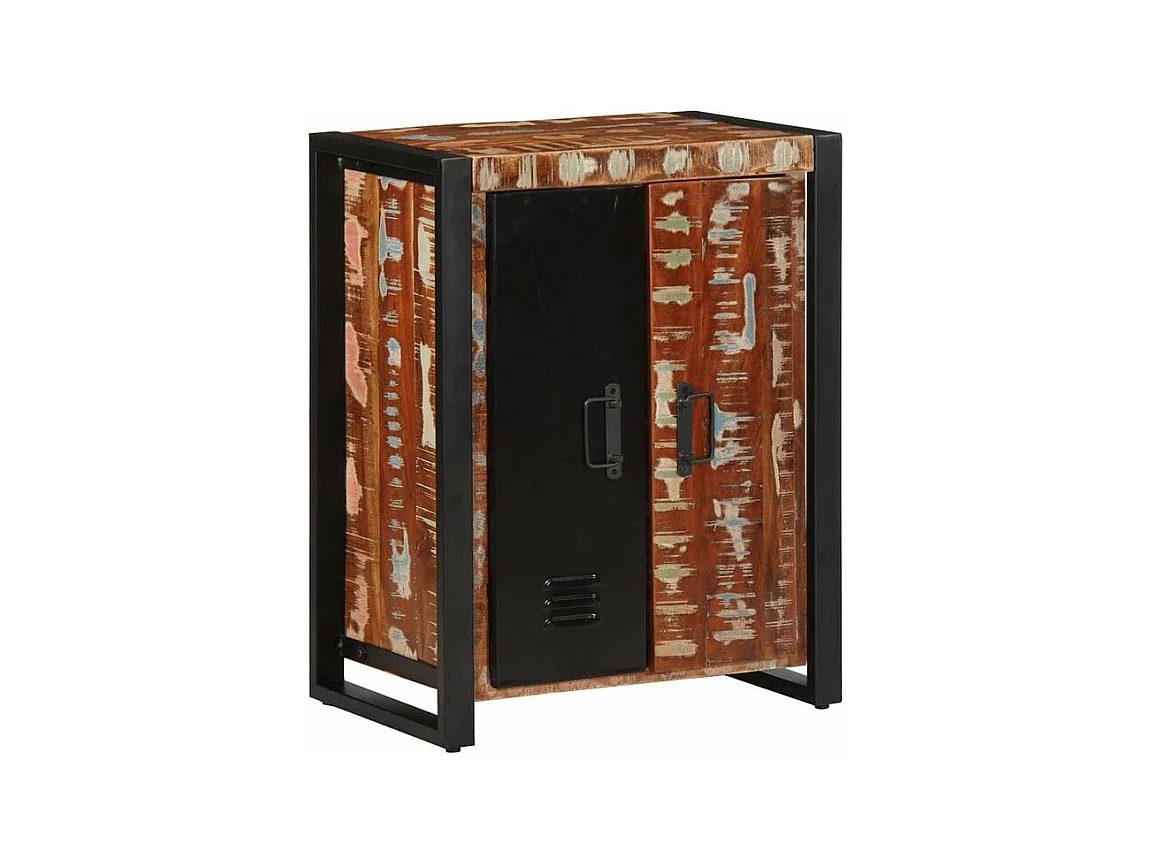 Buffet multicolore 55x35x70 bois massif récupération