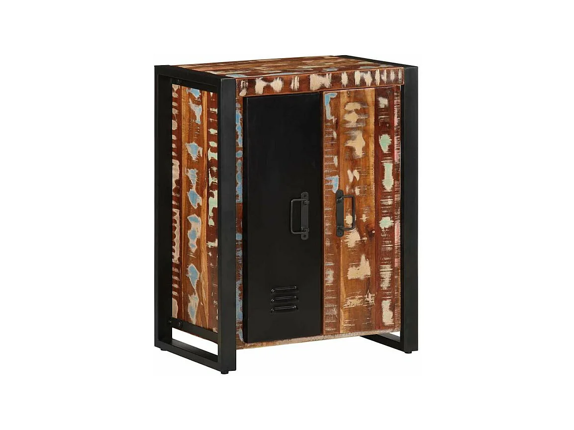 Buffet multicolore 55x35x70 bois massif récupération