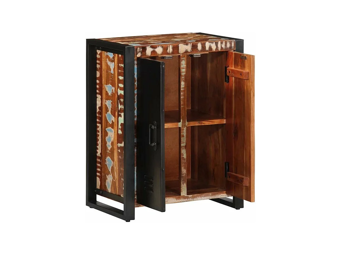 Buffet multicolore 55x35x70 bois massif récupération