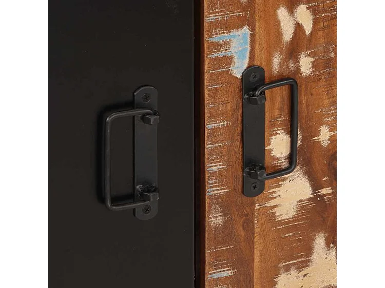 Buffet multicolore 55x35x70 bois massif récupération