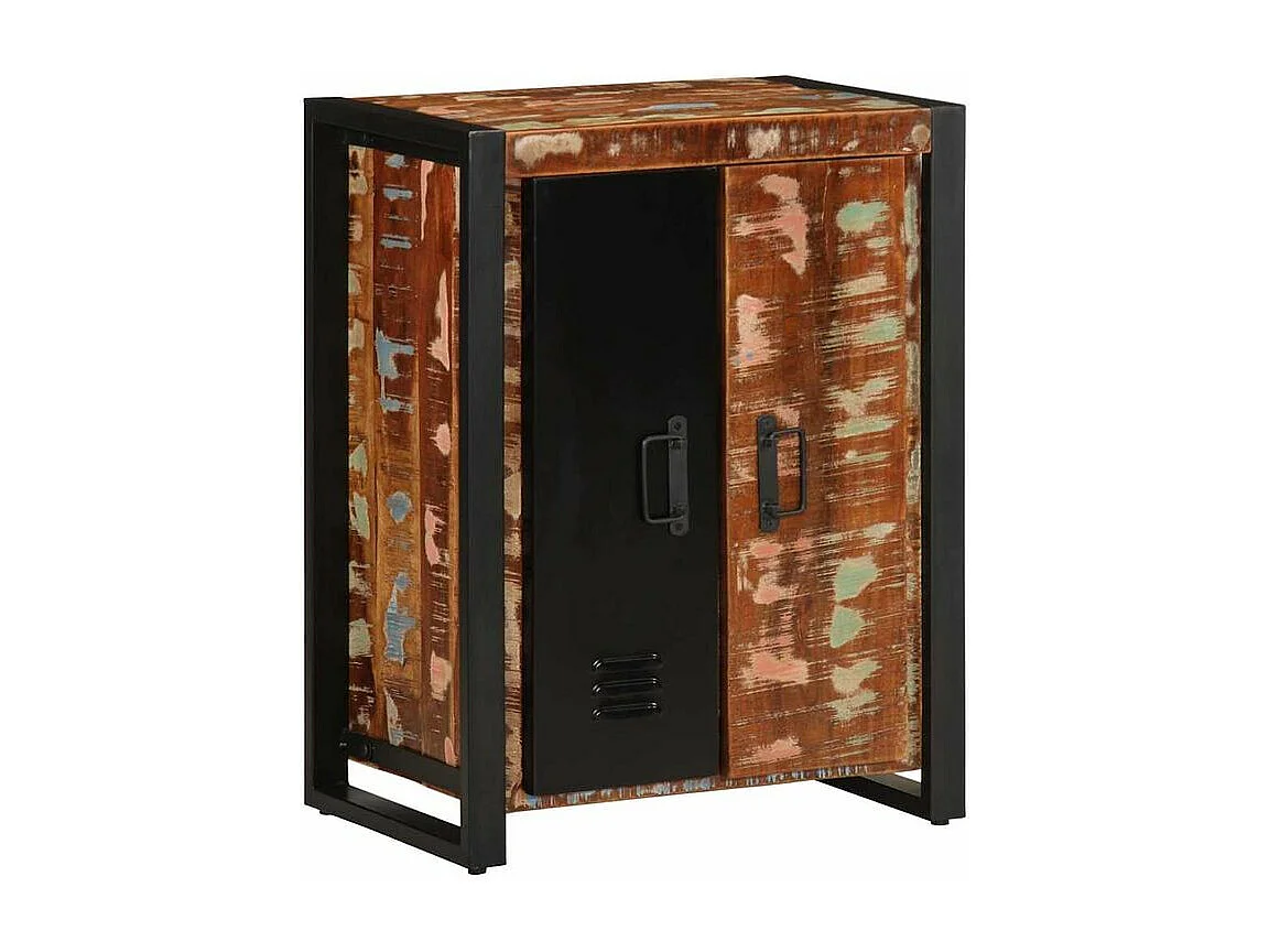 Buffet multicolore 55x35x70 bois massif récupération