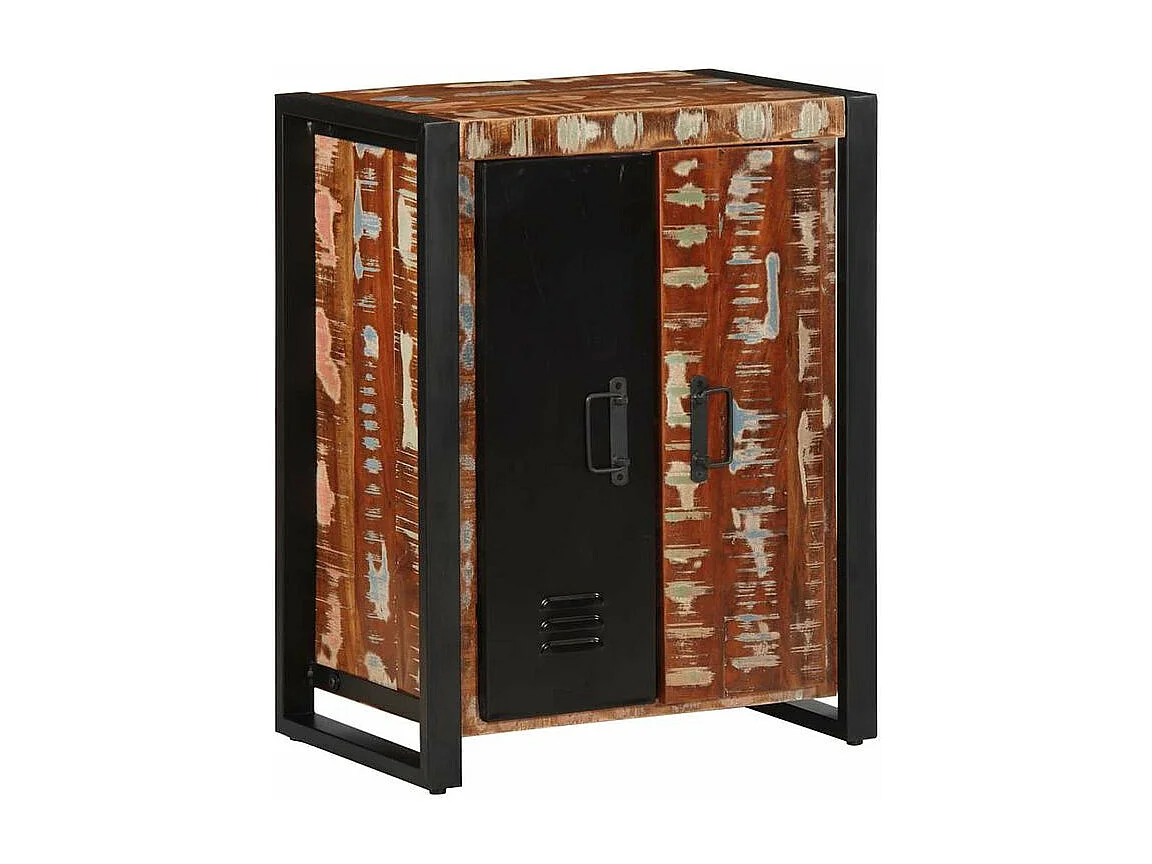 Buffet multicolore 55x35x70 bois massif récupération