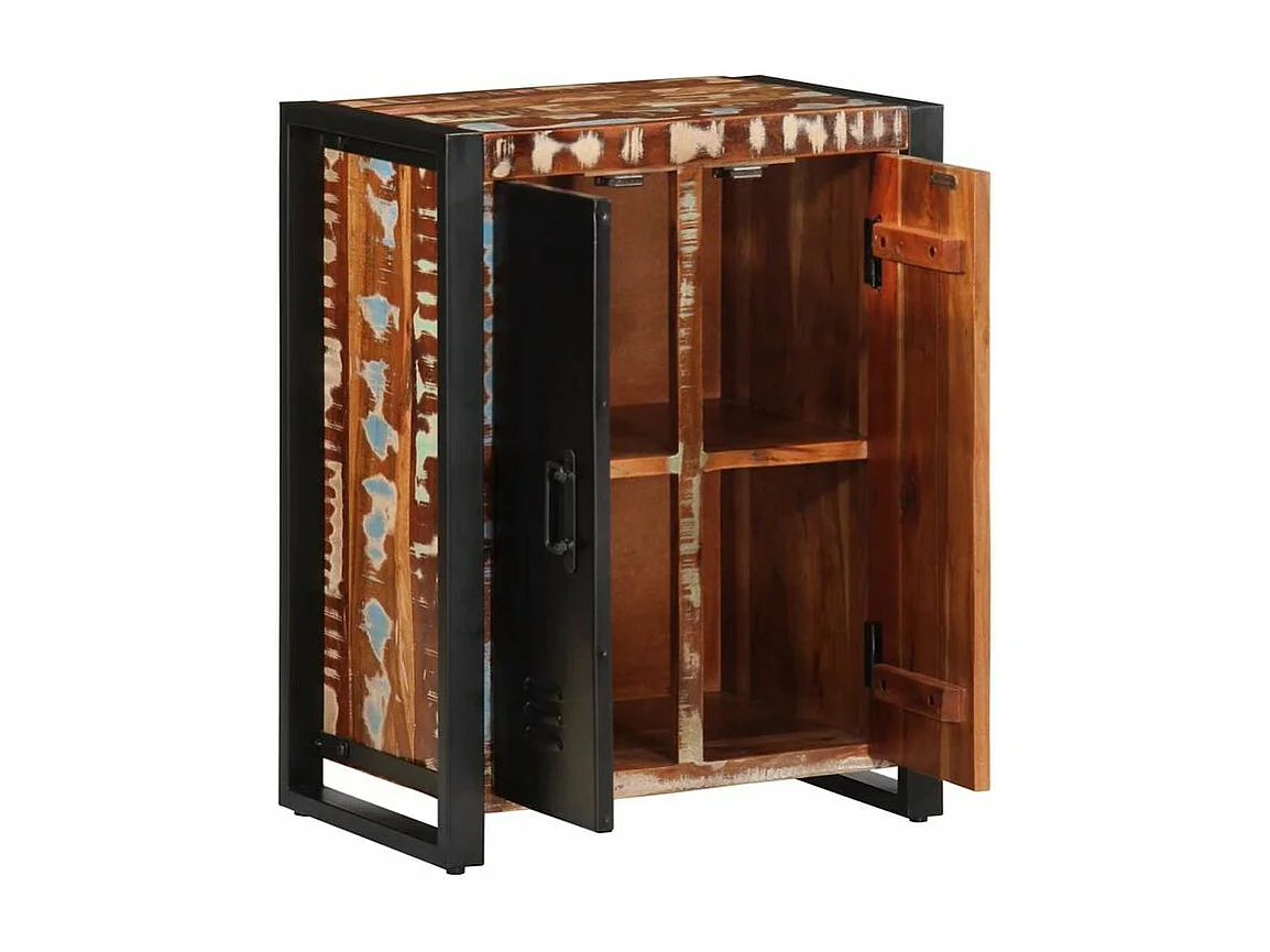 Buffet multicolore 55x35x70 bois massif récupération