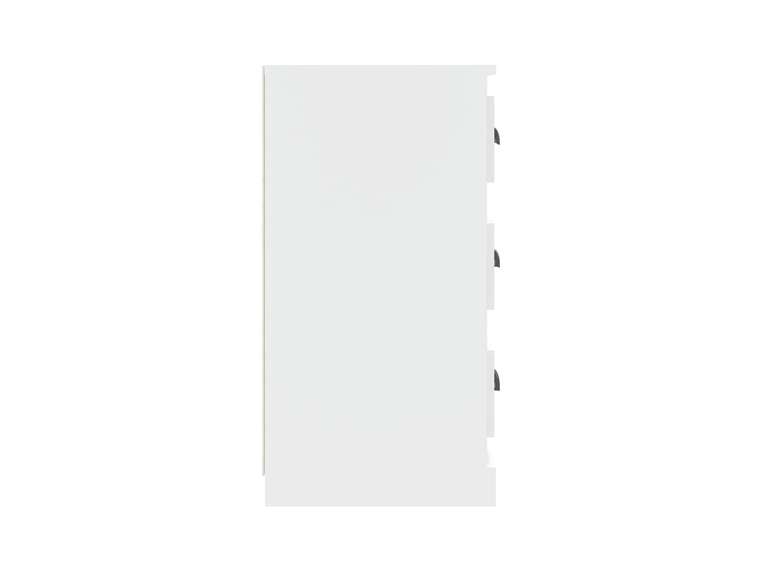 Buffets 2 pcs blanc bois d'ingénierie