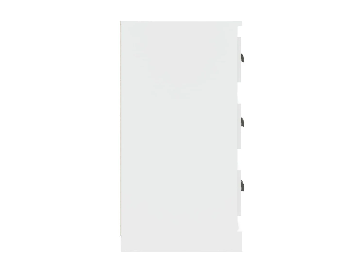 Buffets 2 pcs blanc bois d'ingénierie