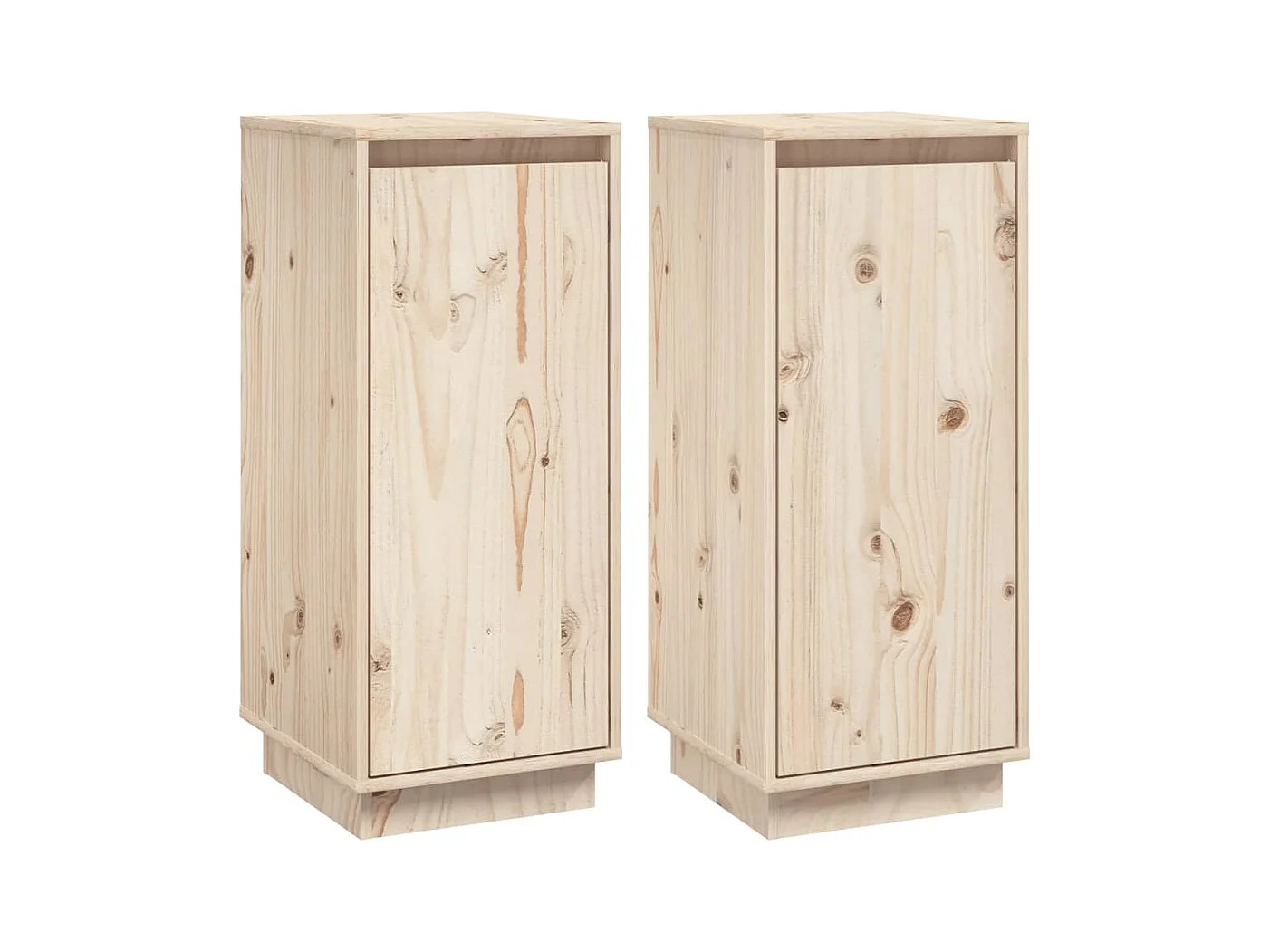 Buffets 2 pcs 31,5x34x75 Bois massif de pin 2