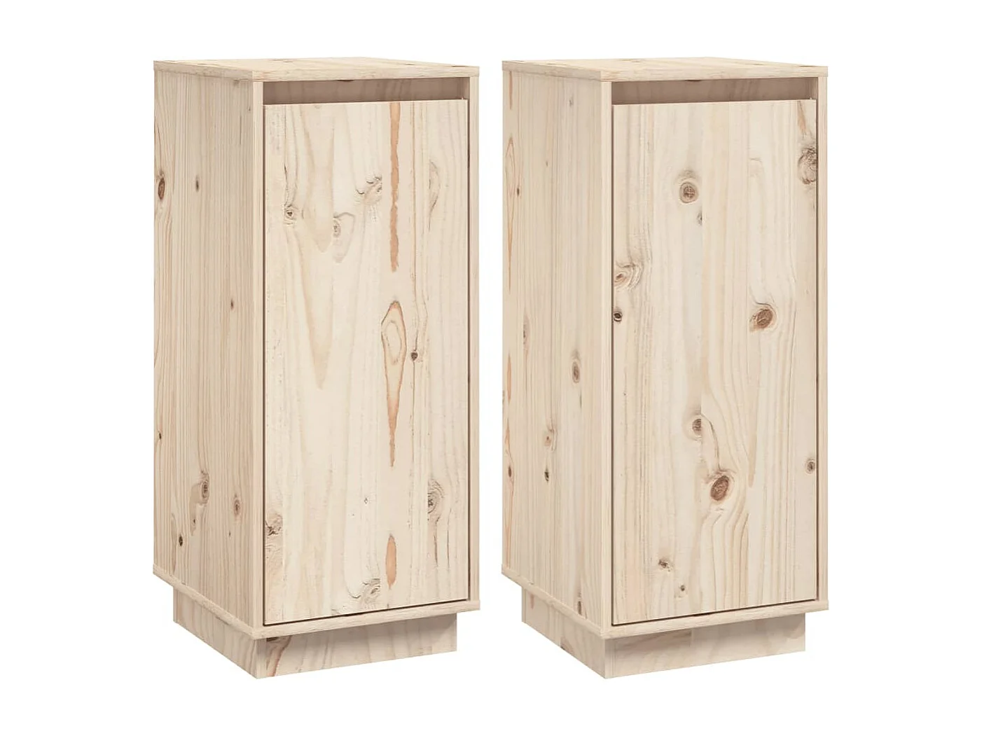 Buffets 2 pcs 31,5x34x75 Bois massif de pin 2