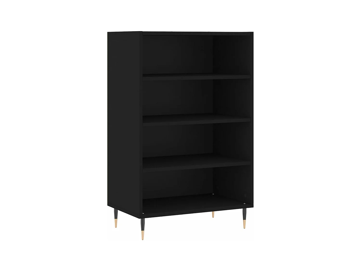 Buffet haut noir 57x35x90 bois d'ingénierie