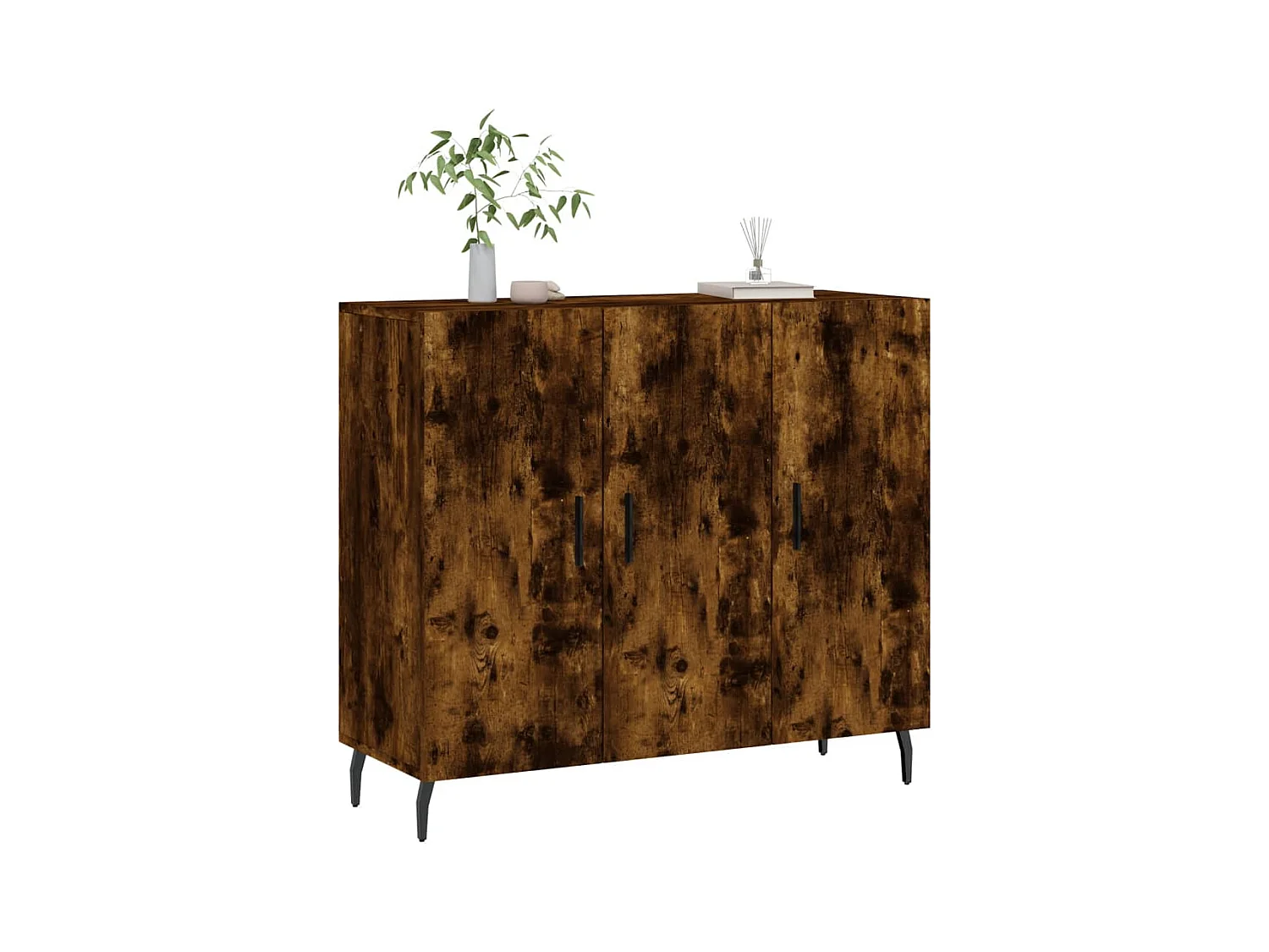 Buffet chêne fumé 90x34x80 bois d'ingénierie